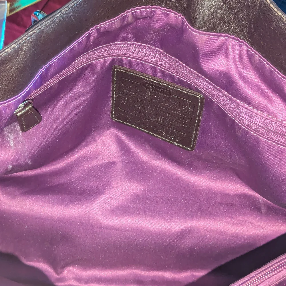 Coach Penelope Plaid Wool Tweed Tote Bag_7
